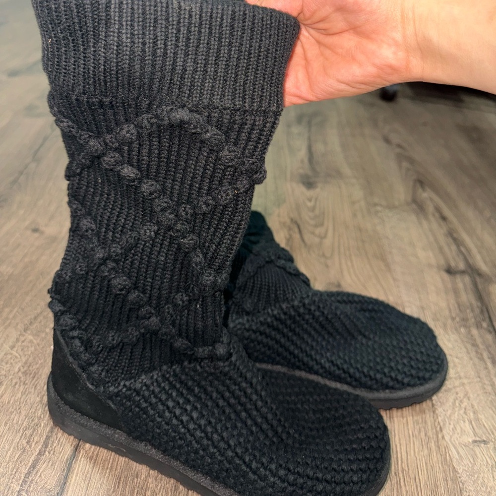 Knitted  Black Uggs Boots